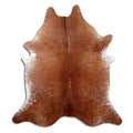 Salt and pepper cowhide rug of about 220 × 200 cm, seen from above: the exact hide you receive