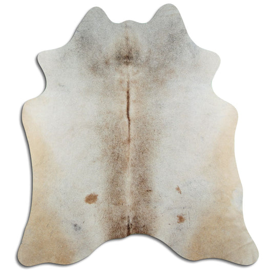 Tan Grey Cowhide Rug M