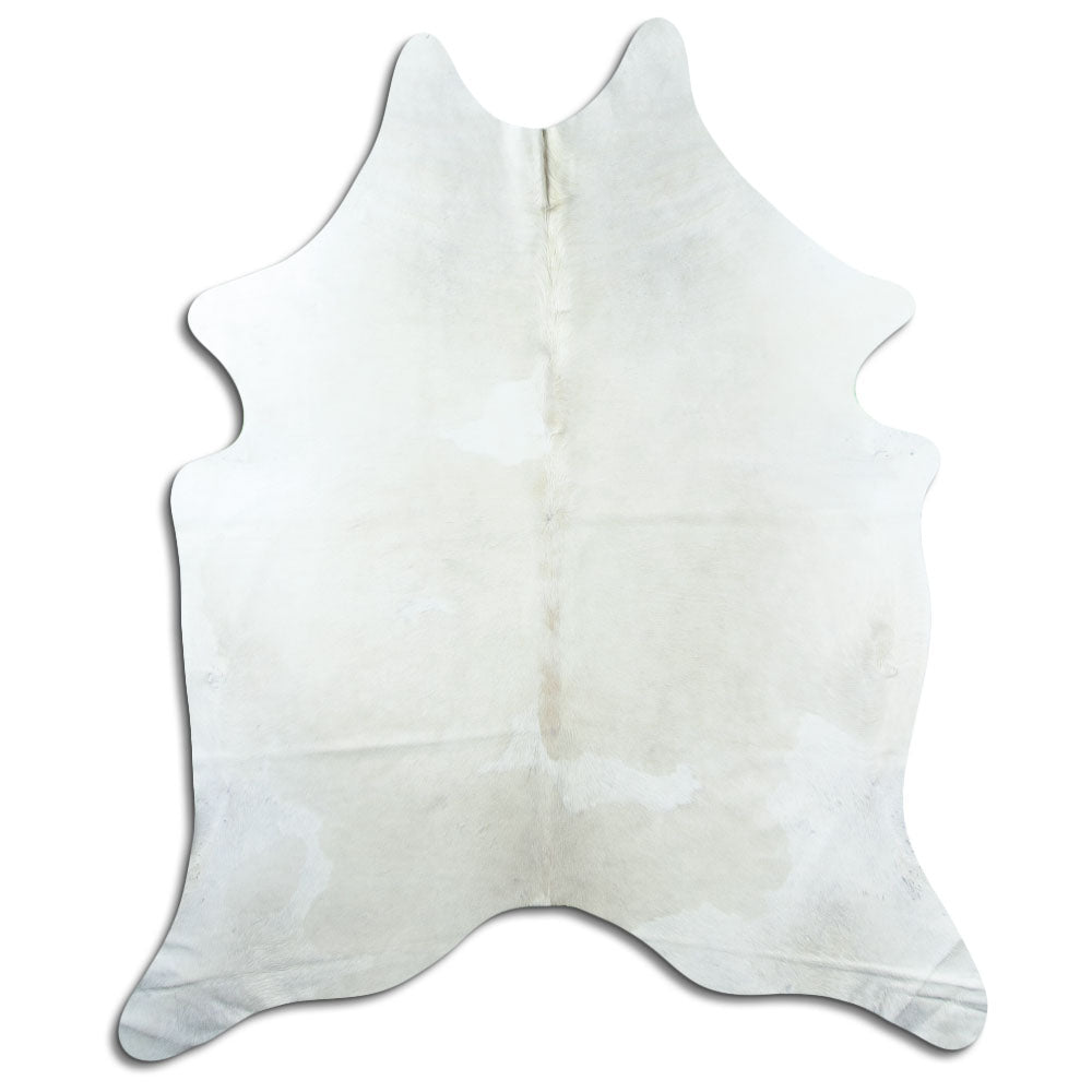 Brown cowhide rug of about 200 × 160 cm, seen from above: the exact hide you receive
