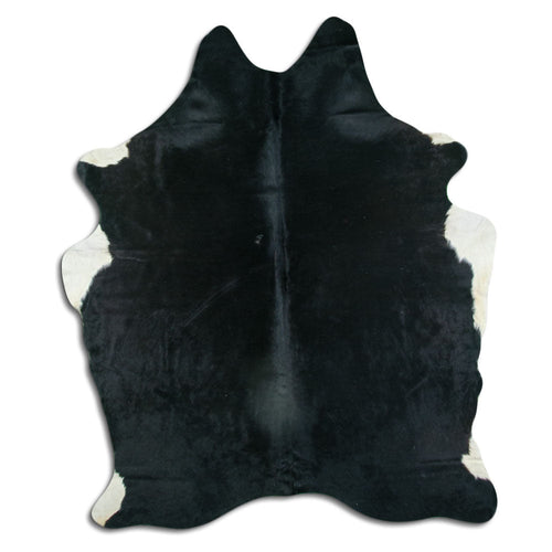 Black Cowhide Rug L