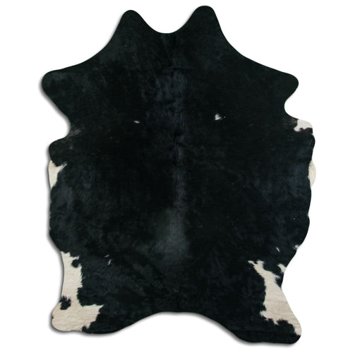 Black Cowhide Rug L