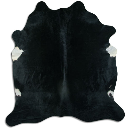 Black Cowhide Rug XL