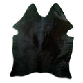 Brown cowhide rug of about 170 × 140 cm, seen from above: the exact hide you receive