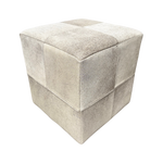Cowhide ottoman | available in several colours