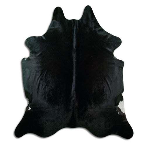 Black Cowhide Rug XXL