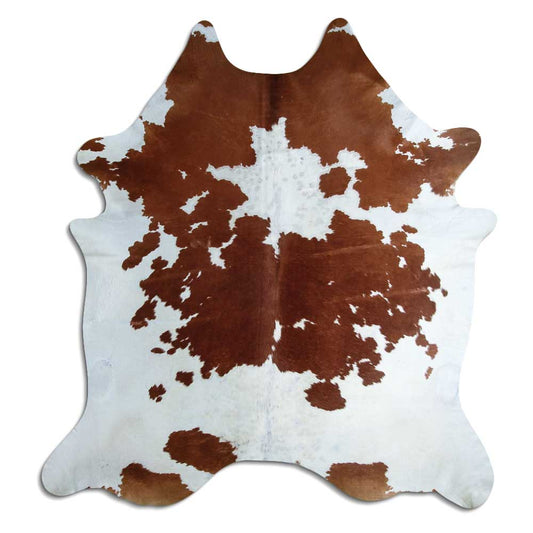 Brown & White Cowhide Rug XXL
