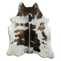 Brown & White Cowhide Rug L