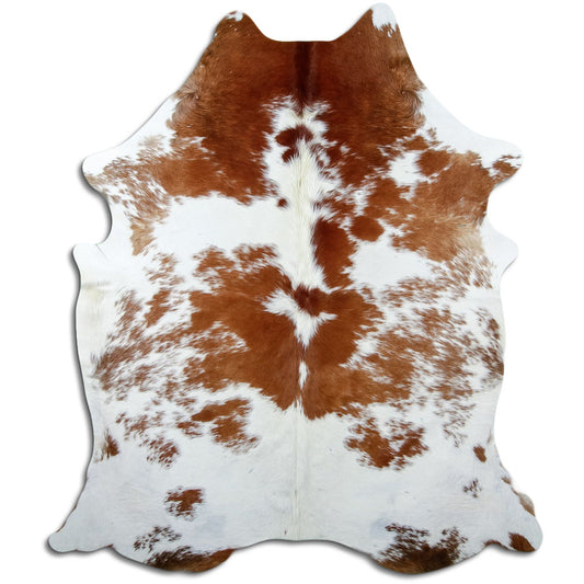 Brown & White Cowhide Rug XL