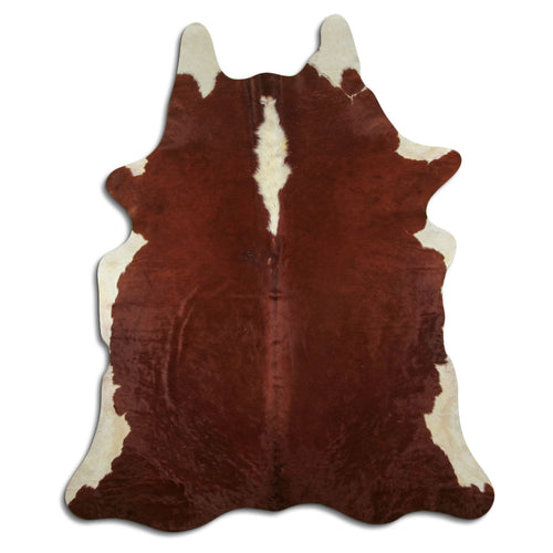 Brown & White Cowhide Rug XXL