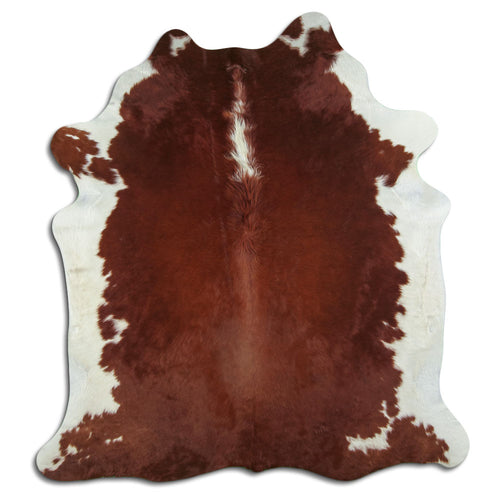 Brown & White Cowhide Rug L