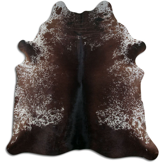 Brown & White Cowhide Rug XXL