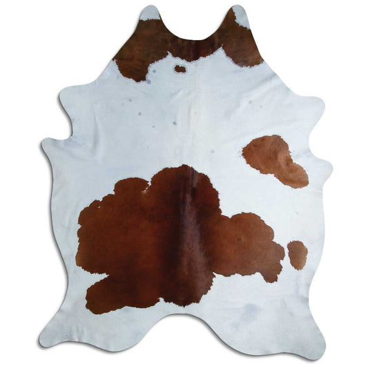 Brown & White Cowhide Rug XXXL