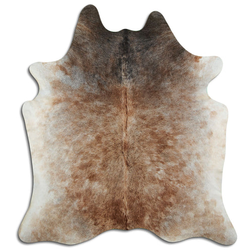 Tan Grey Cowhide Rug L
