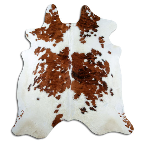 Brown & White Cowhide Rug XXL