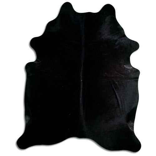 Black Cowhide Rug XXL