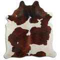 Brown & White Cowhide Rug XL
