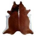 Brown & White Cowhide Rug XXL
