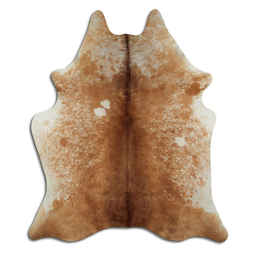 Brown & White Cowhide Rug XL