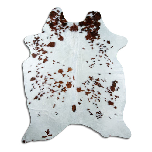 Brown & White Cowhide Rug XXL