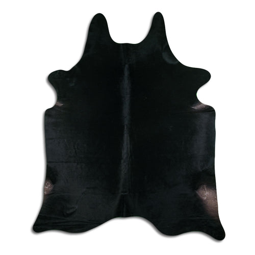 Black Cowhide Rug XXL