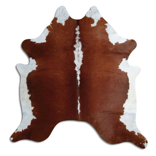 Brown & White Cowhide Rug XXL