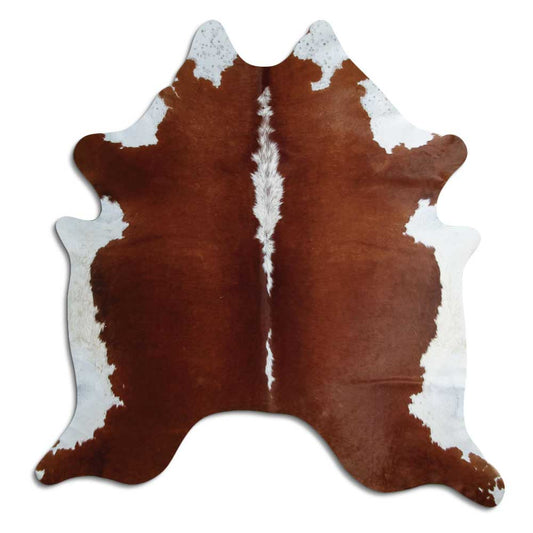 Brown & White Cowhide Rug XXL