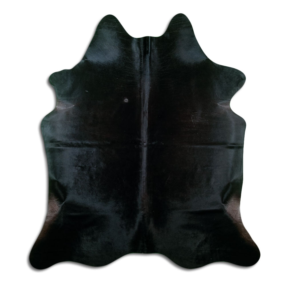 Black Cowhide Rug L