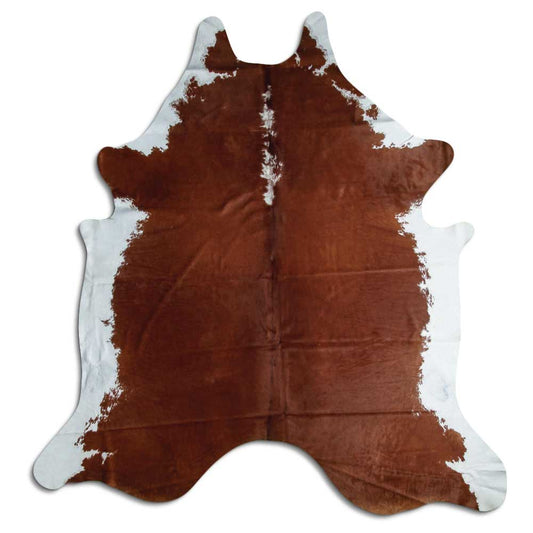 Brown & White Cowhide Rug XXL