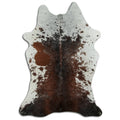 Brown & White Cowhide Rug L
