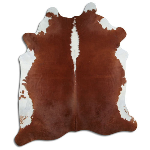 Brown & White Cowhide Rug XXL