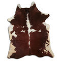 Brown & White Cowhide Rug XXL