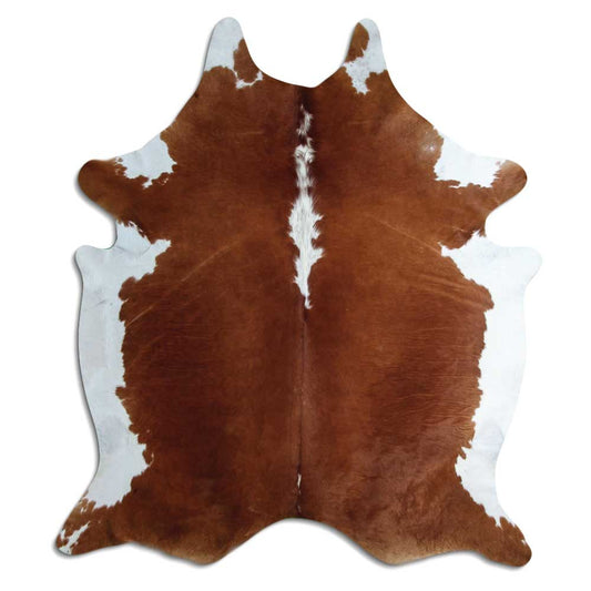 Brown & White Cowhide Rug XXL