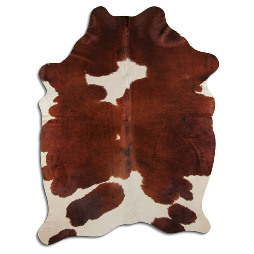 Brown & White Cowhide Rug XXL