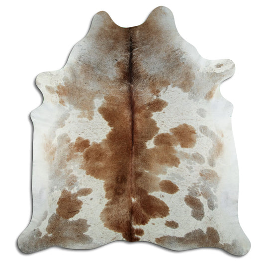 Brown & White Cowhide Rug XXL