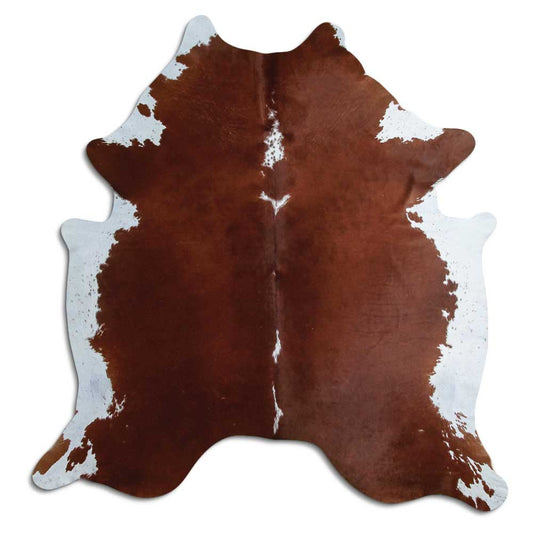 Brown & White Cowhide Rug XXL