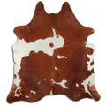 Brown & White Cowhide Rug XXL