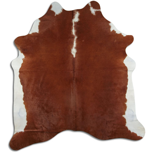 Brown & White Cowhide Rug XL