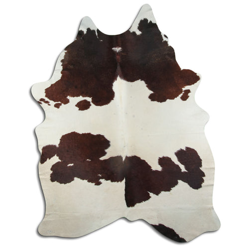 Brown & White Cowhide Rug XXL
