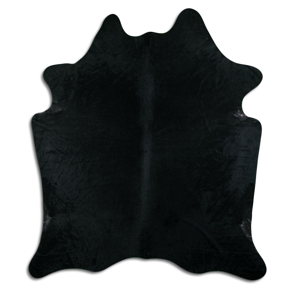 Black Cowhide Rug XXL