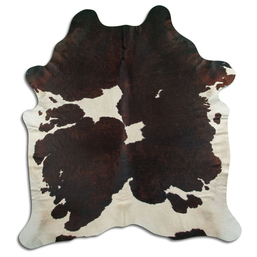 Brown & White Cowhide Rug XL