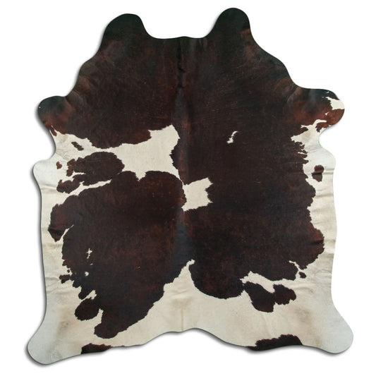 Brown & White Cowhide Rug XL
