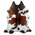 Brown & White Cowhide Rug XXL