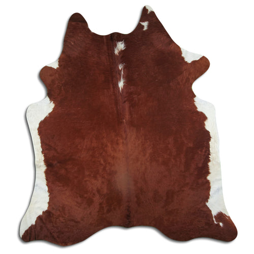 Brown & White Cowhide Rug XXL
