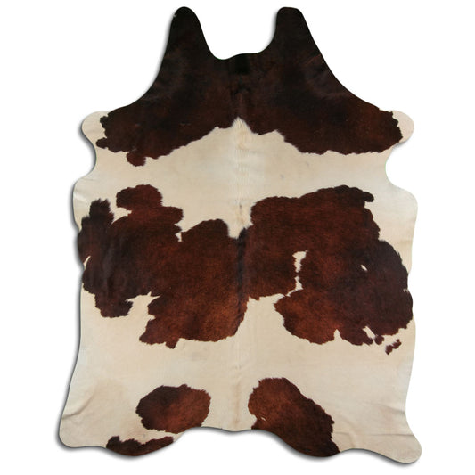Brown & White Cowhide Rug XXXL