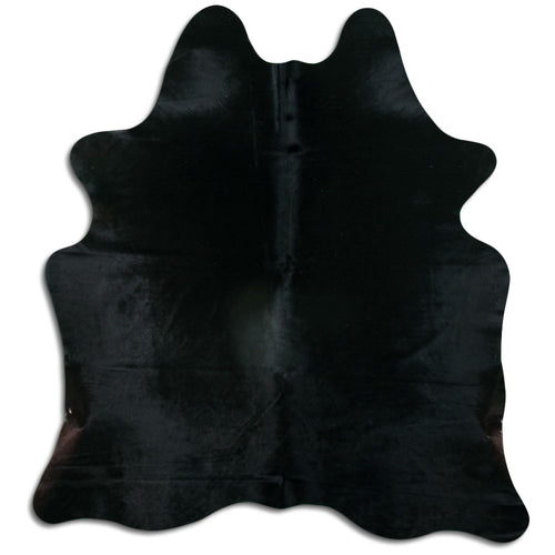 Black Cowhide Rug M