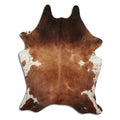 Brown & White Cowhide Rug XXL