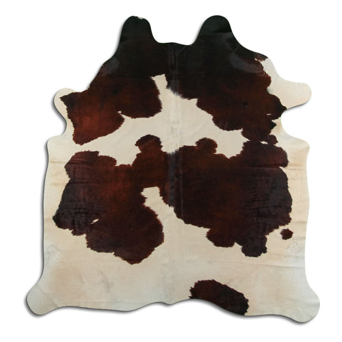 Brown & White Cowhide Rug L