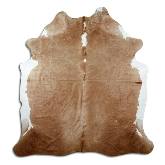 Brown & White Cowhide Rug XL