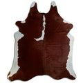 Brown & White Cowhide Rug XXL