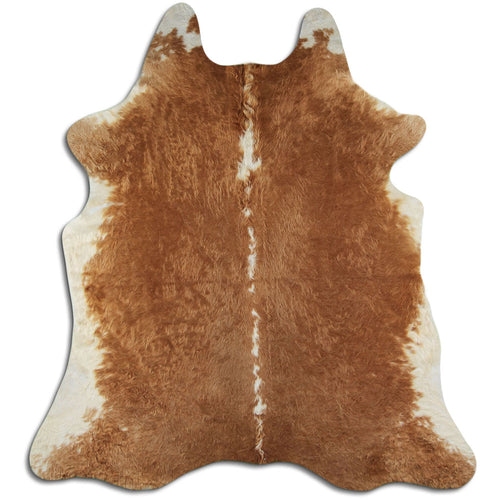 Brown & White Cowhide Rug XXL